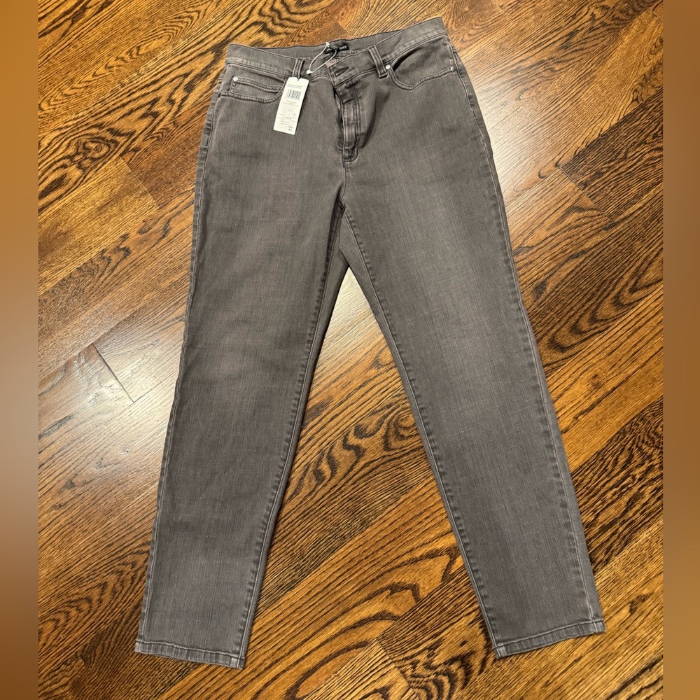 NWT Eileen Fisher Gray Denim Jeans Size L